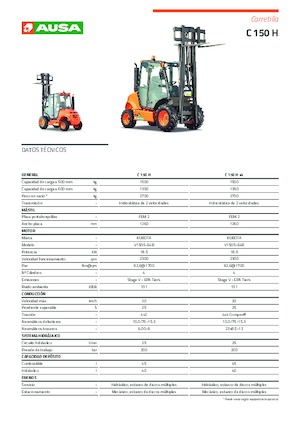 Ruwterrein-heftrucks Ausa C 150 H