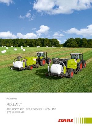 Ronde-balenpersen Claas Rollant 455 RC Uniwrap 