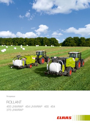 Ronde-balenpersen Claas Rollant 455 RC Uniwrap 
