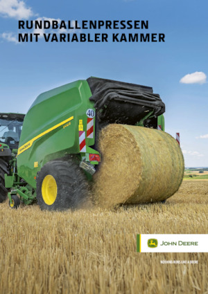 Ronde-balenpersen John Deere V462M 