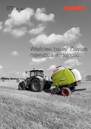 Ronde-balenpersen Claas Variant 365 RC Pro