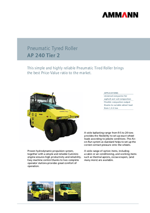 Walsen met rubberwielen Ammann AP 240 T2