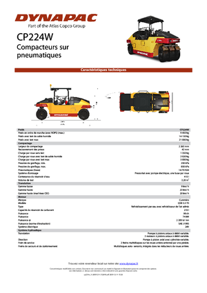 Walsen met rubberwielen Dynapac CP 224 W