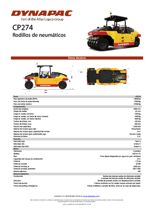 Walsen met rubberwielen Dynapac CP 274