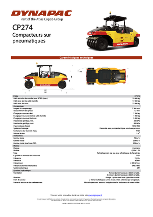 Walsen met rubberwielen Dynapac CP 274