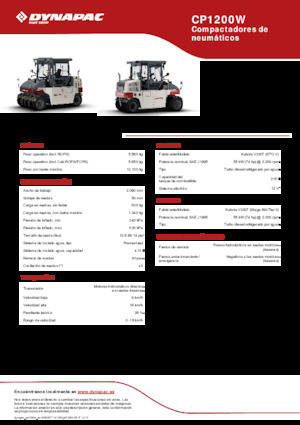 Walsen met rubberwielen Dynapac CP1200W