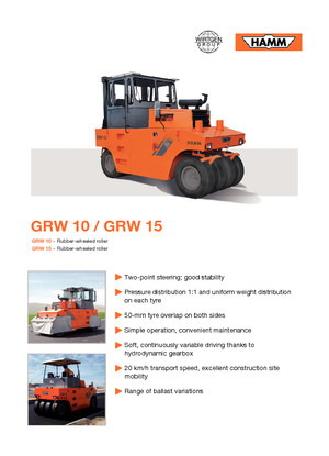 Walsen met rubberwielen Hamm GRW 10