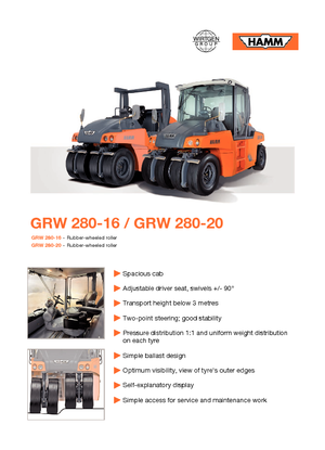 Walsen met rubberwielen Hamm GRW 280-16