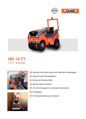Walsen met rubberwielen Hamm HD 14 TT