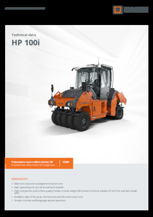 Walsen met rubberwielen Hamm HP 100i