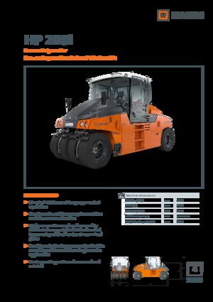 Walsen met rubberwielen Hamm HP 280i