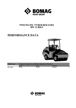 Walsen met rubberwielen Bomag BW 11 RH 5