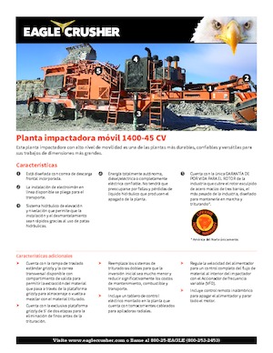 Puinrecyclinginstallaties Eagle Crusher 1400-45 CV