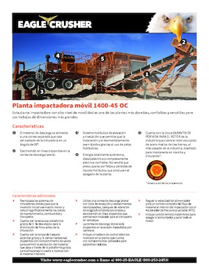 Puinrecyclinginstallaties Eagle Crusher 1400-45 OC