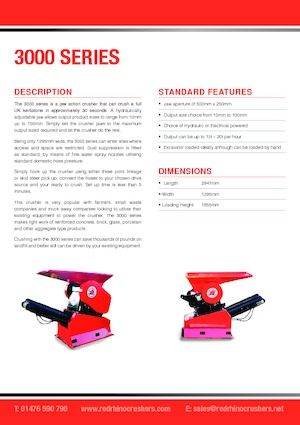 Puinrecyclinginstallaties Red Rhino 3000 series