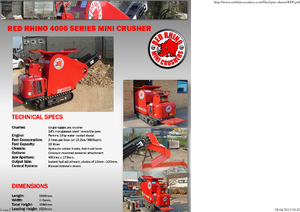 Puinrecyclinginstallaties Red Rhino 4000 Mini