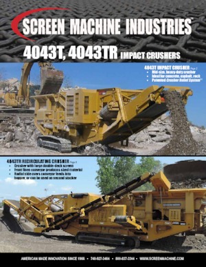 Puinrecyclinginstallaties Screen Machine Industries  4043TR