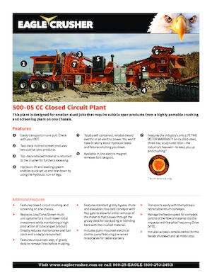 Puinrecyclinginstallaties Eagle Crusher 500-05 CC