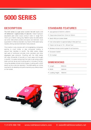 Puinrecyclinginstallaties Red Rhino 5000 series