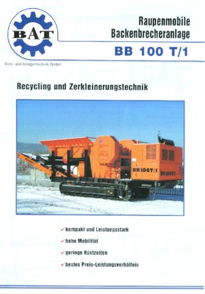 Puinrecyclinginstallaties BAT BB 100 T