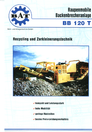 Puinrecyclinginstallaties BAT BB 120 T