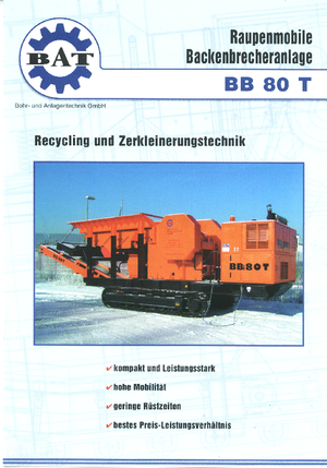 Puinrecyclinginstallaties BAT BB 80 T