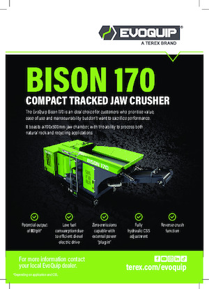 Puinrecyclinginstallaties EvoQuip Bison 170