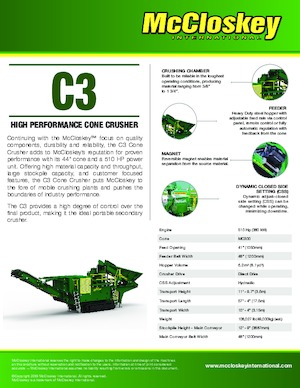 Puinrecyclinginstallaties McCloskey C3