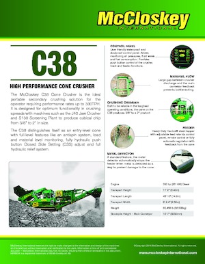 Puinrecyclinginstallaties McCloskey C38