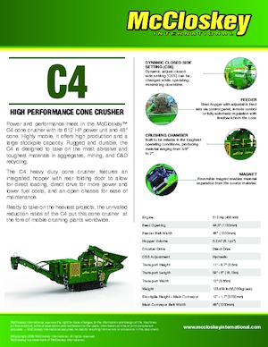 Puinrecyclinginstallaties McCloskey C4