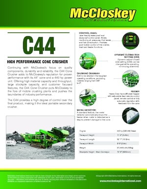 Puinrecyclinginstallaties McCloskey C44