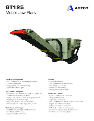 Puinrecyclinginstallaties Astec GT125