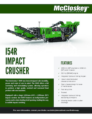 Puinrecyclinginstallaties McCloskey I54R
