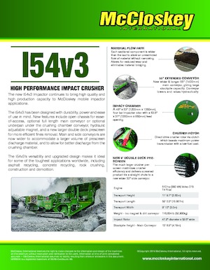 Puinrecyclinginstallaties McCloskey I54v3
