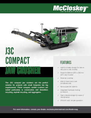 Puinrecyclinginstallaties McCloskey J3C