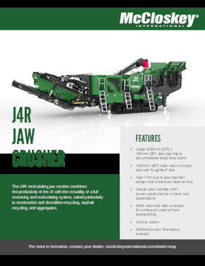 Puinrecyclinginstallaties McCloskey J4R