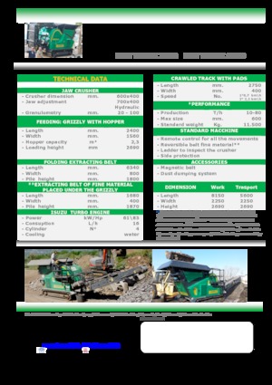 Puinrecyclinginstallaties Komplet LEM TRACK 7040