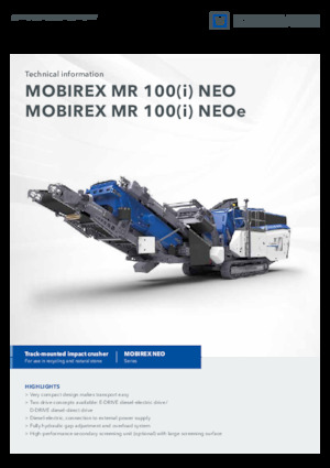 Puinrecyclinginstallaties Kleemann MR 100i NEO