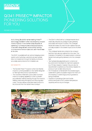 Puinrecyclinginstallaties Sandvik QI341