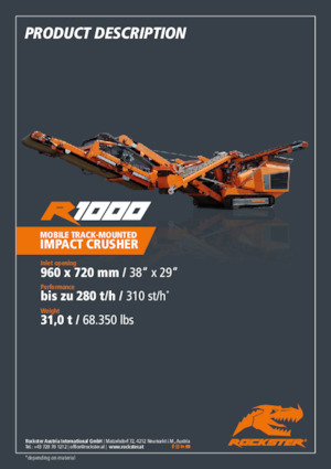 Puinrecyclinginstallaties Rockster R1000