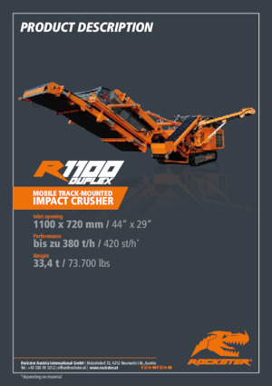 Puinrecyclinginstallaties Rockster R1100D