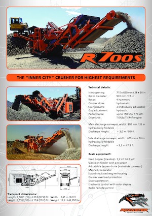 Puinrecyclinginstallaties Rockster R700S 