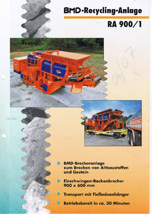 Puinrecyclinginstallaties BMD RA 900/1
