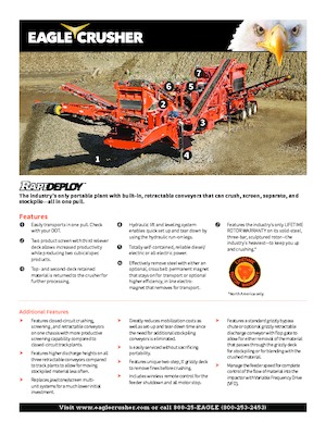Puinrecyclinginstallaties Eagle Crusher Rapid-Deploy 