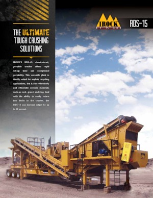 Puinrecyclinginstallaties IROCK  RDS-15