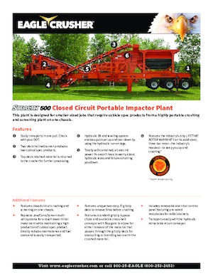 Puinrecyclinginstallaties Eagle Crusher Stealth 500 CC