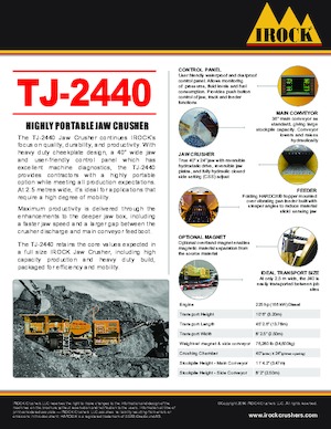 Puinrecyclinginstallaties IROCK  TJ-2440