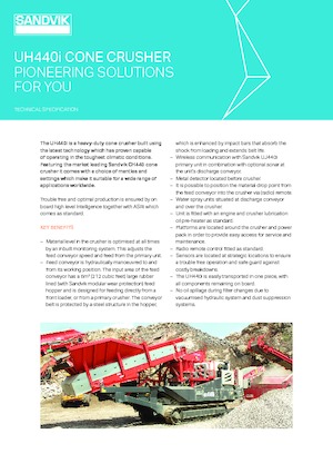 Puinrecyclinginstallaties Sandvik UH440i