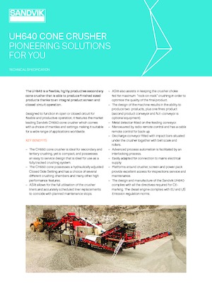 Puinrecyclinginstallaties Sandvik UH640