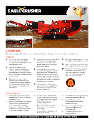 Puinrecyclinginstallaties Eagle Crusher UltraTraxx 